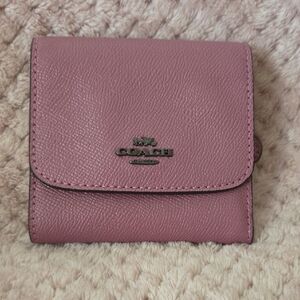 Coach Mauve Leather Floral Shark Women's Wallet